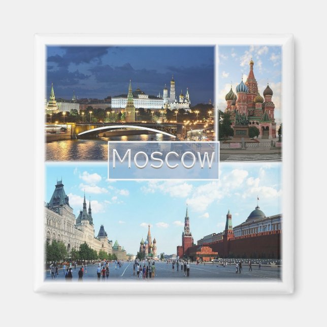 Aimant zRU005 MOSCOU, Russie, Europe, Fridge, (Devant)