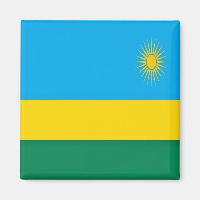 Aimant zRW001 Drapeau RWANDA, Afrique, Réfrigérateur (Devant)