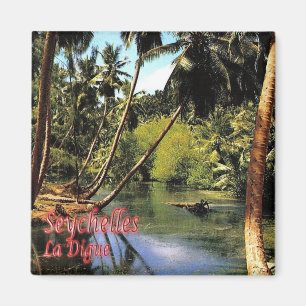 Aimant zSC005 SEYCHELLES, La Digue, Afrique, Réfrigérateu