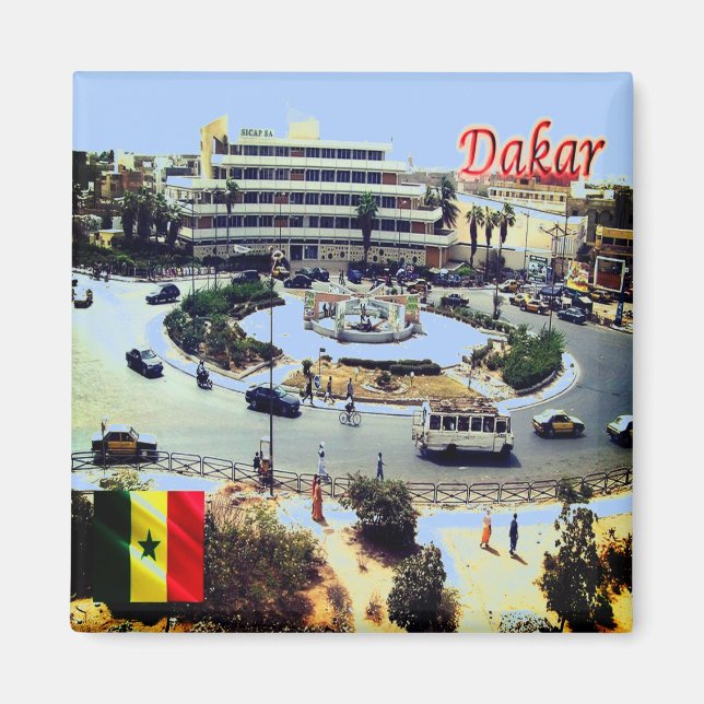 Aimant zSN010 SÉNÉGAL, Vue aérienne, Afrique, Réfrigérate (Devant)