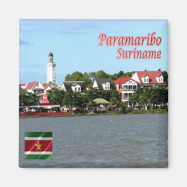 Aimant zSR006 PARAMARIBO, Suriname, Amérique, Frigo (Devant)