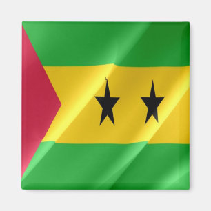 Aimant zST002 SAO TOME' et PRINCIPE, Drapeau à agiter, Ré