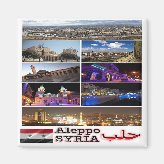 Aimant zSY003 collage de ALEP, Syrie, Asie, Fridge (Devant)