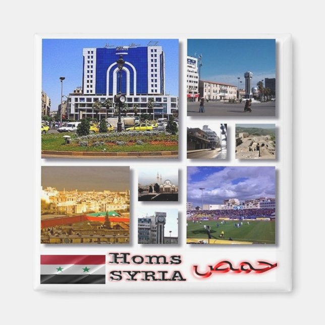 Aimant zSY006 collage de HOMS Syrie, Asie, Fridge (Devant)