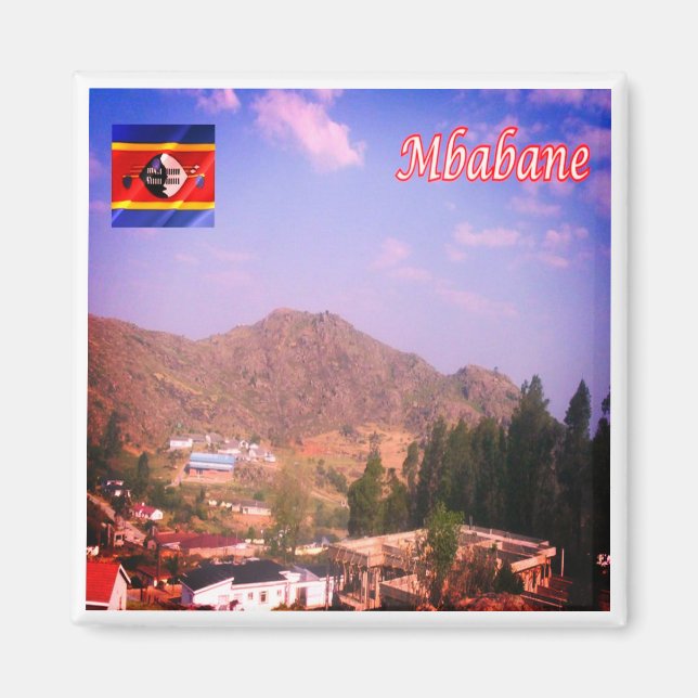Aimant zSZ005 MBABANE, Swaziland, Afrique, Frigo (Devant)