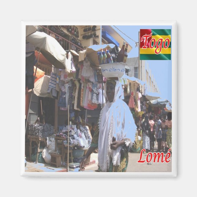 Aimant zTG004 LOME' Togo, Africa, Fridge (Devant)