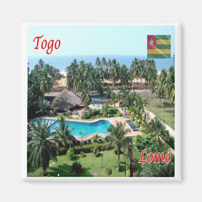 Aimant zTG006 LOME' Togo, Afrique, Réfrigérateur (Devant)