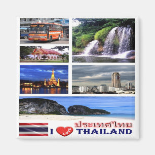 Aimant zTH006 j'aime THAILAND potpourri, Asie, Fridge
