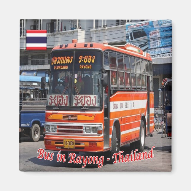 Aimant zTH027 BUS à RAYONG, Thaïlande, Asie, Fridge (Devant)