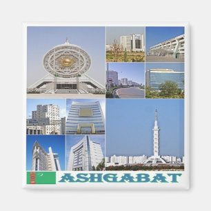 Aimant zTM003 collage de ASHGABAT, Turkménistan, Fridge