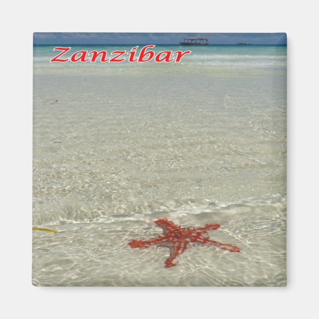 Aimant zTZ011 ZANZIBAR, Starfish, Tanzanie, Afrique, Réfr (Devant)