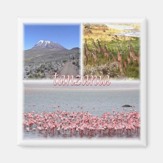 Aimant zTZ019 TANZANIE, Mosaïque, Afrique, Réfrigérateur (Devant)