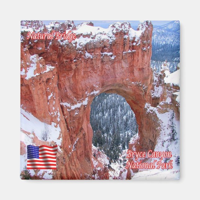 Aimant zU154 BRYCE CANYON, Pont naturel, Utah, Réfrigérat (Devant)