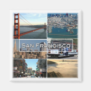 Aimant zUS033 SAN FRANCISCO, Mosaic, Californie, Fridge