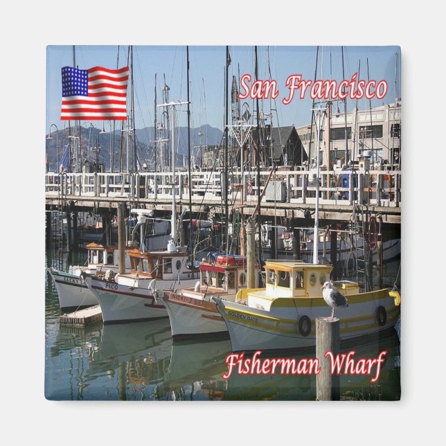 Aimant zUS074 SAN FRANCISCO, Fisherman Wharf, Frigo (Devant)