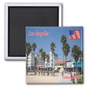 Aimant zUS164 LOS ANGELES, Venice Beach, Californie, réfr