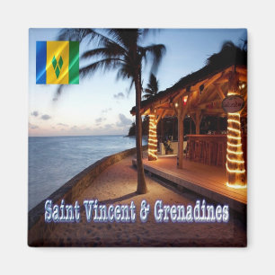 Aimant zVC007 SAN VINCENT et GRENADINE, plage, réfrigérat