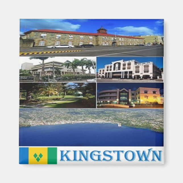 Aimant zVC015 KINGSTOWN, Saint Vincent Grenadines, Fridge (Devant)