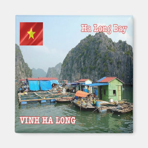 Aimant zVN007 HA LONG BAY, Village de pêcheurs, Réfrigéra