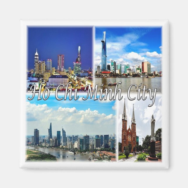 Aimant zVN013 HO CHI MINH City SAIGON, Mosaïque, Réfrigér (Devant)