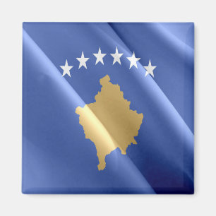 Aimant zXK002 COSOVAR agitant DRAPEAU KOSOVO, Europe, Réf