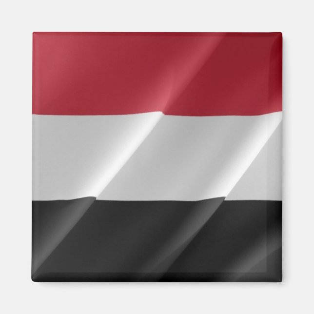 Aimant zYE002 YEMENI Drapeau, Yémen, Frigo (Devant)