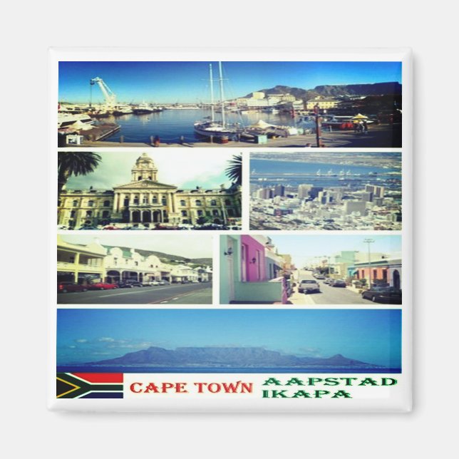 Aimant zZA007 CAPE TOWN, MOSAIC, Afrique du Sud, Fridge (Devant)