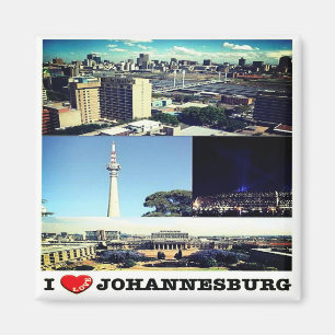 Aimant zZA017 JOHANNESBURG I Love, Afrique du Sud, Fridge