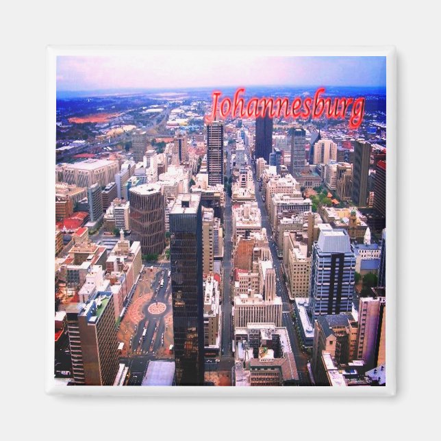 Aimant zZA018 JOHANNESBURG, Panorama, Afrique du Sud, Fri (Devant)