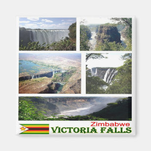 Aimant zZW008 VICTORIA FALLS, Mosaïque, Zimbabwe, Frigo