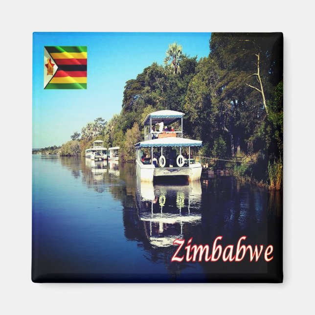 Aimant zZW012 VICTORIA FALLS, Zimbabwe, Afrique, Réfrigér (Devant)