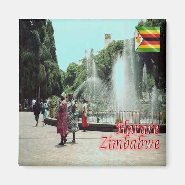 Aimant zZW014 HARARE, Zimbabwe, Afrique, Fridge (Devant)