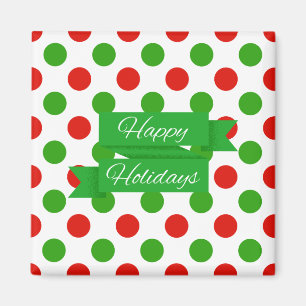 Aimants à motif à pois grands pour Noël