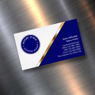 Aimants de carte de visite de notaire public