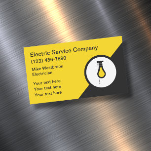 Aimants de carte de visite moderne d'électricien