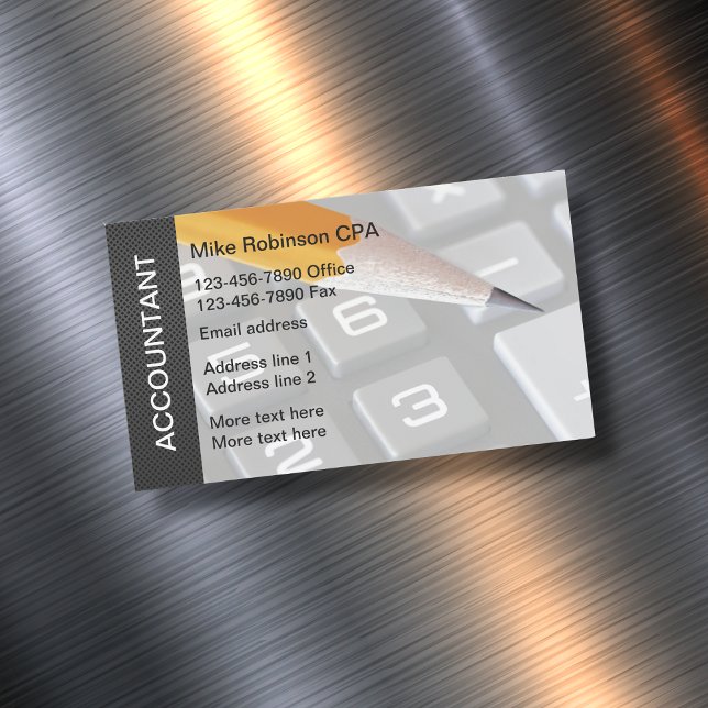 Aimants de carte de visite moderne pour comptable (Créateur téléchargé)