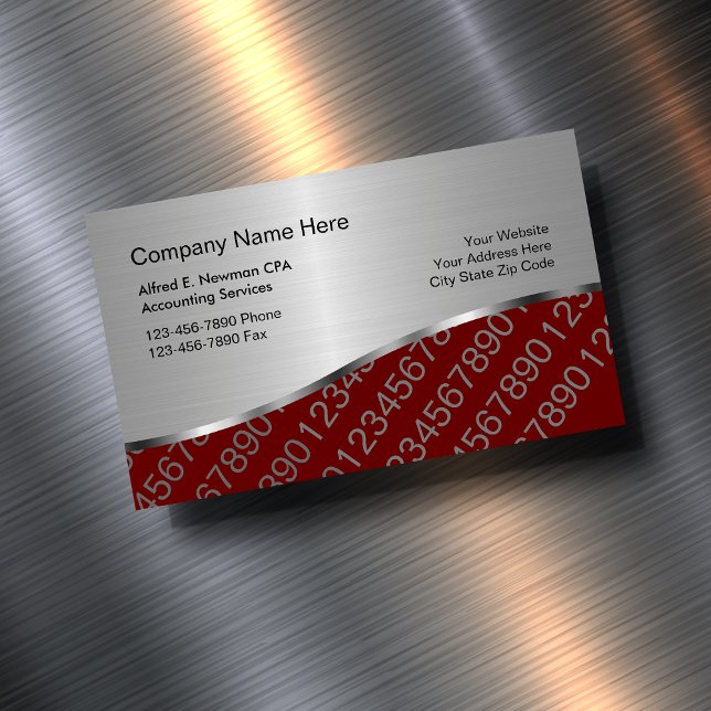 Aimants de carte de visite pour comptable CPA (Créateur téléchargé)