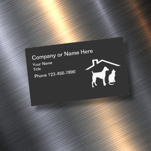 Aimants de carte de visite pour la garde d'animaux