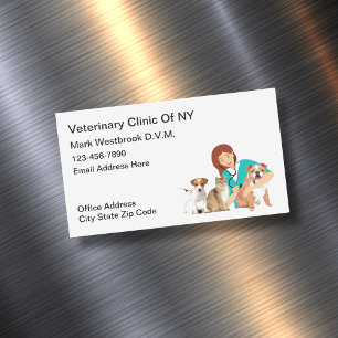 Aimants de cartes de visite pour vétérinaires