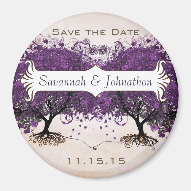 Aimants de date de sauvegarde d'arbre de coeur sim (Devant)