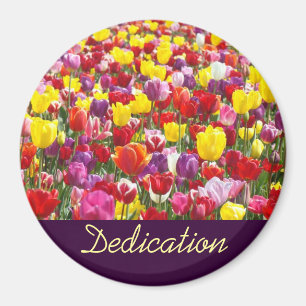 Aimants de dédicace Fleurs de Tulipe de Printemps