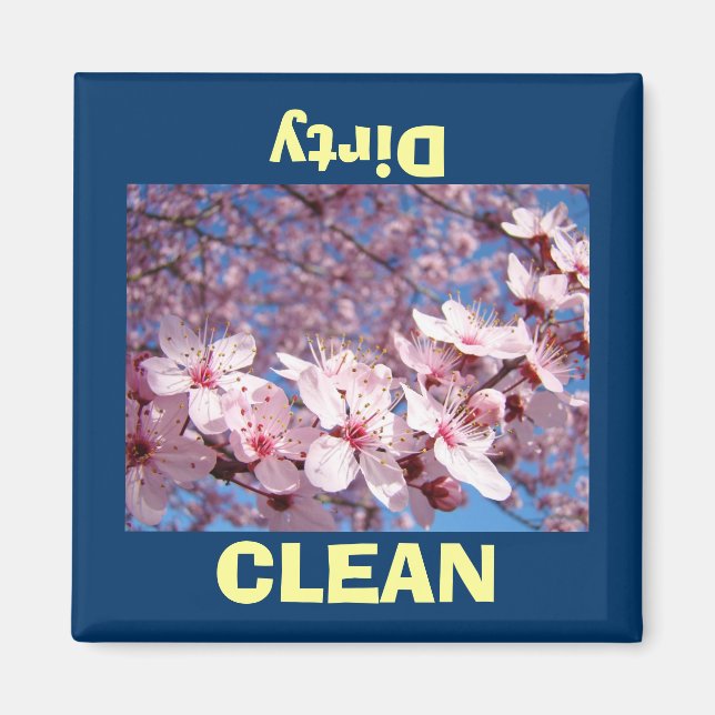 Aimants de lave-vaisselle sales Fleurs (Devant)