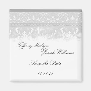 Aimants de mariage Élégance Grise