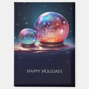 Aimants de vacances Boules de neige en cristal