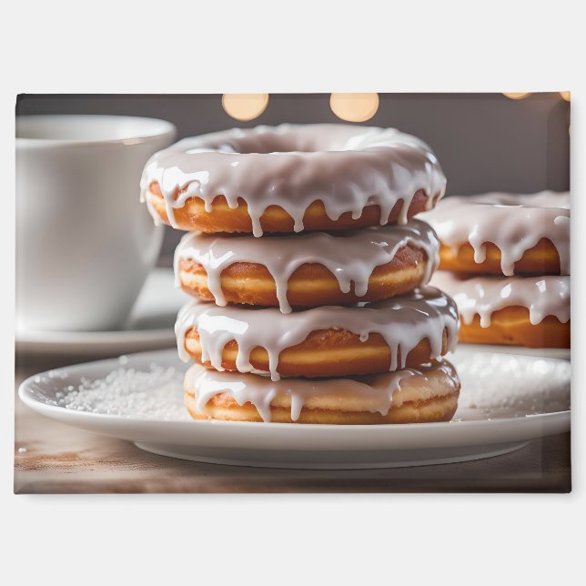 Aimants Donuts Glacés à la Vanille (Recto)