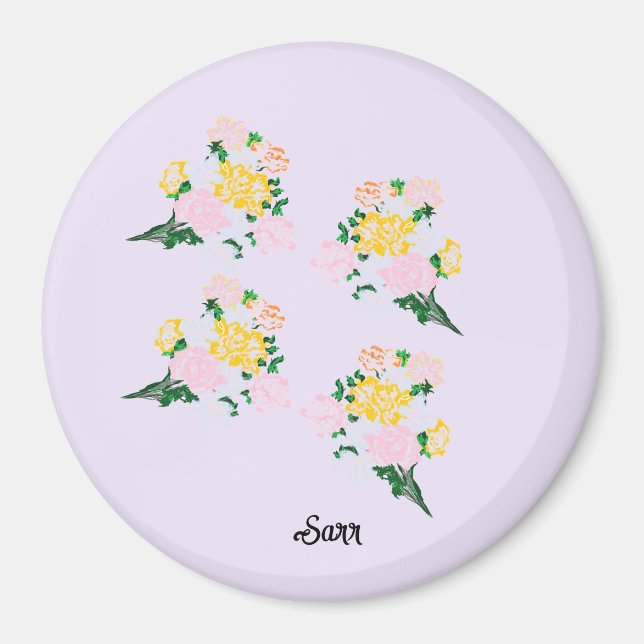 Aimants : Fleurs de printemps  (Devant)