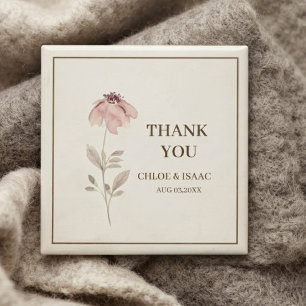 Aimants Merci de Design Floral Cottagecore