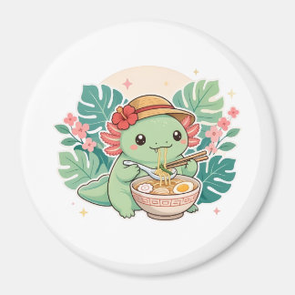 Aimants mignons axolotls verts