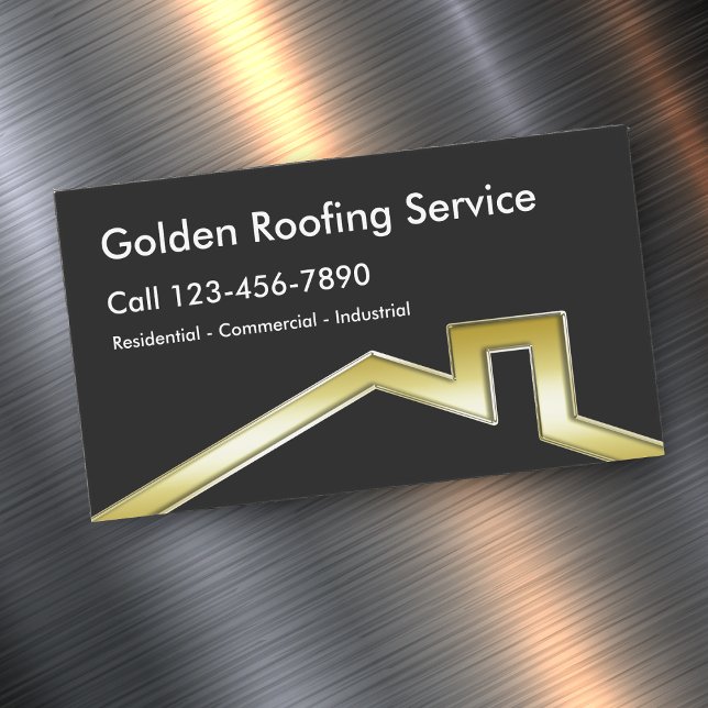 Aimants pour Entreprise de Toiture (Roofing Business Cards by CustomBusinessTemplates)