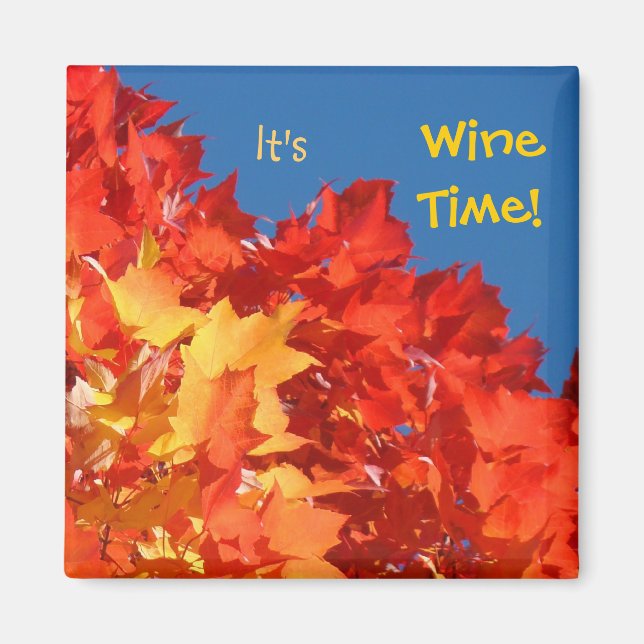 Aimants pour l'heure du vin Feuilles d'automne Boi (Devant)